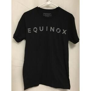 [173] Equinox Shirt Unisex Small Black Logo Graphic T-Shirt Gym Fitness Workout